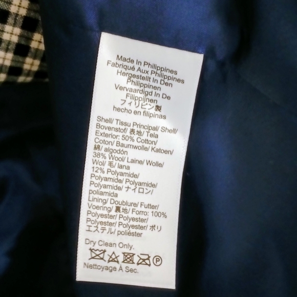 NWT S J.CREW COLLECTION Black Harriet Trench Coat in English Gingham - Picture 10 of 10